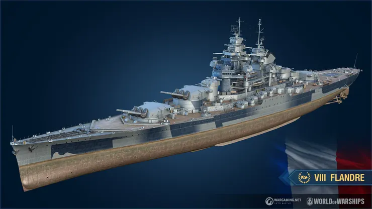 戰艦世界裡的弗蘭德爾號還原圖