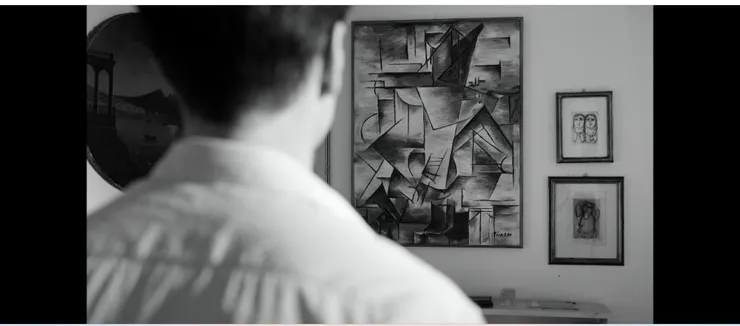 雷普利在迪基家中看到了畢卡索的畫作,圖片來源:Netflix