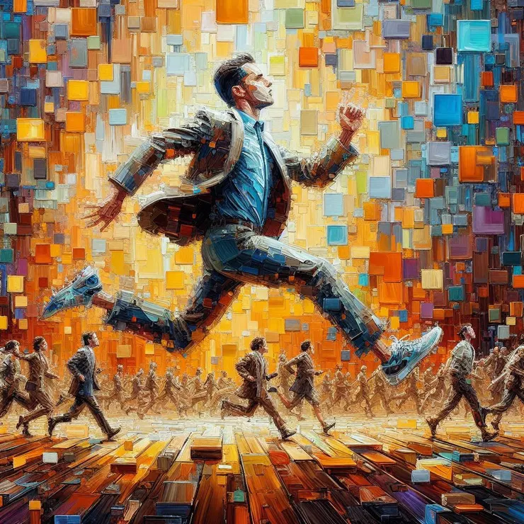 我請他畫出「抽象的阿甘正傳」😂😍🥳