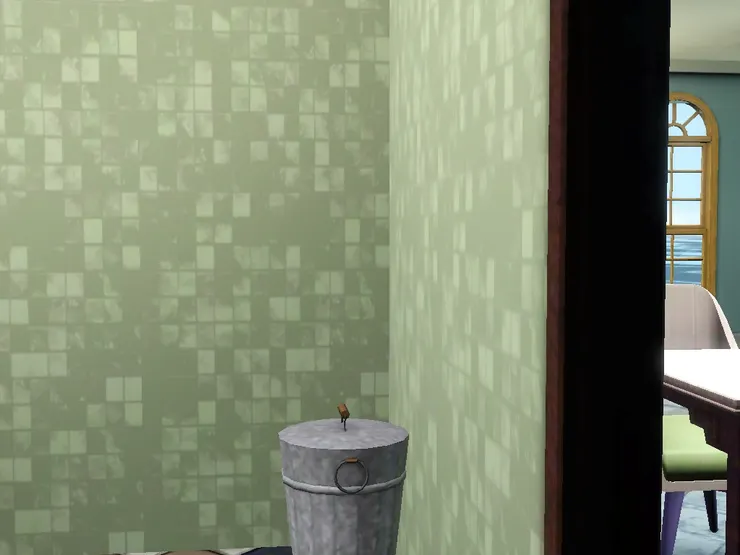 孤獨在一角的垃圾桶。