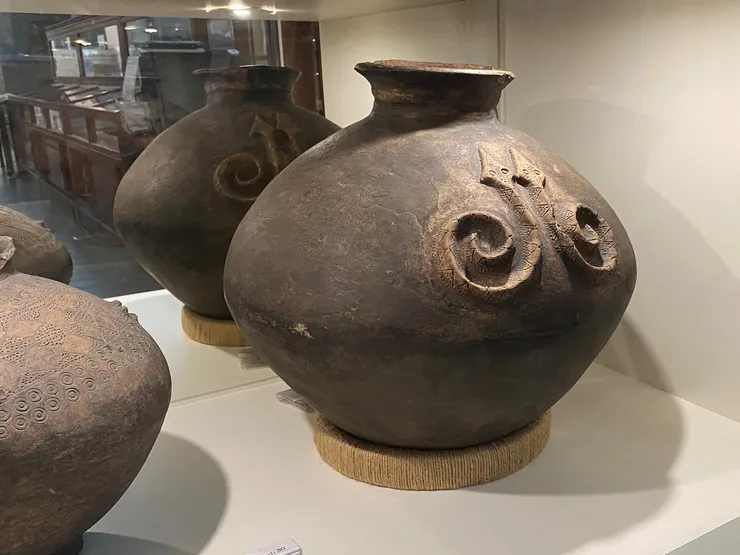 陳奇祿第一張標本插畫，即是描繪這樽排灣族古陶壺(1936 年入藏, 尺寸:H41.2 xT1.1cm 腹圍133.5cm)