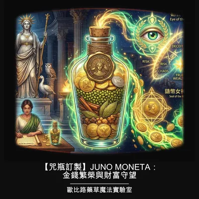【咒瓶訂製】Juno Moneta：金錢繁榮與財富守望