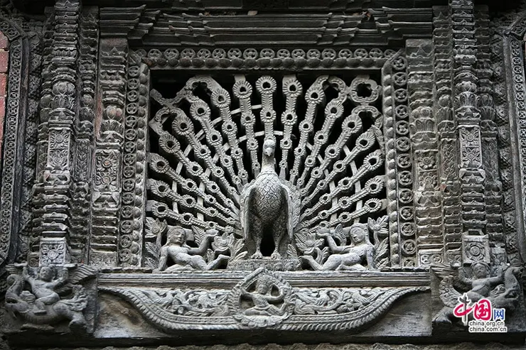 位於加德滿都的庫瑪莉神廟（Kumari Bahal）裝飾。