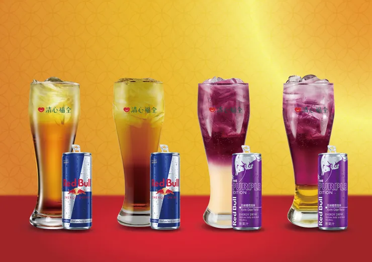 年後收心不憂鬱，清心福全推出期間限定開工優惠，Red Bull系列飲品折扣10元，讓通勤與加班時刻更有精神。（資料來源：清心福全）