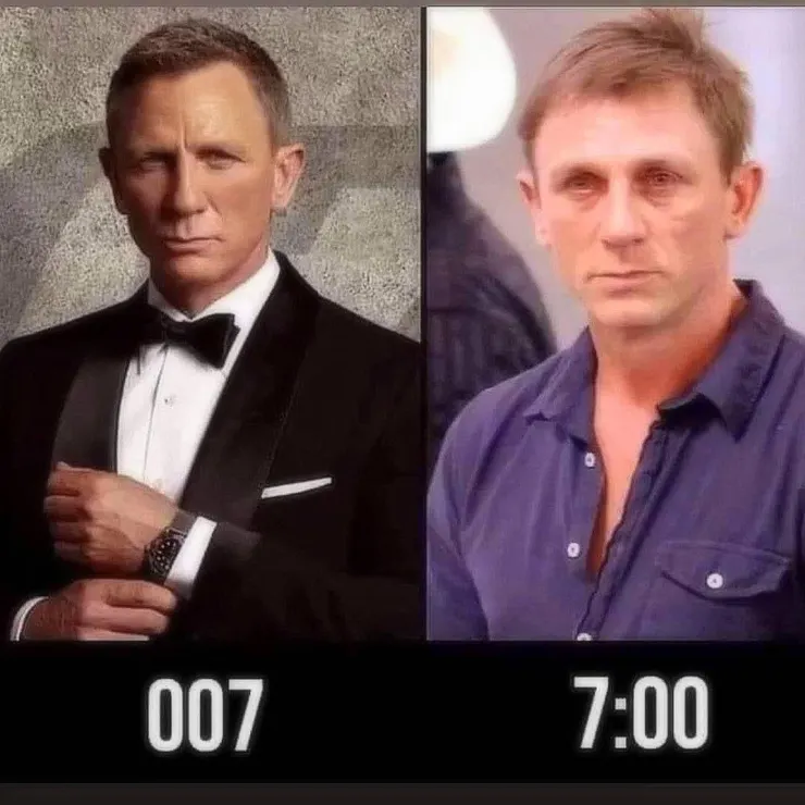 對你有感覺時說你像００７，沒感覺時是７：００