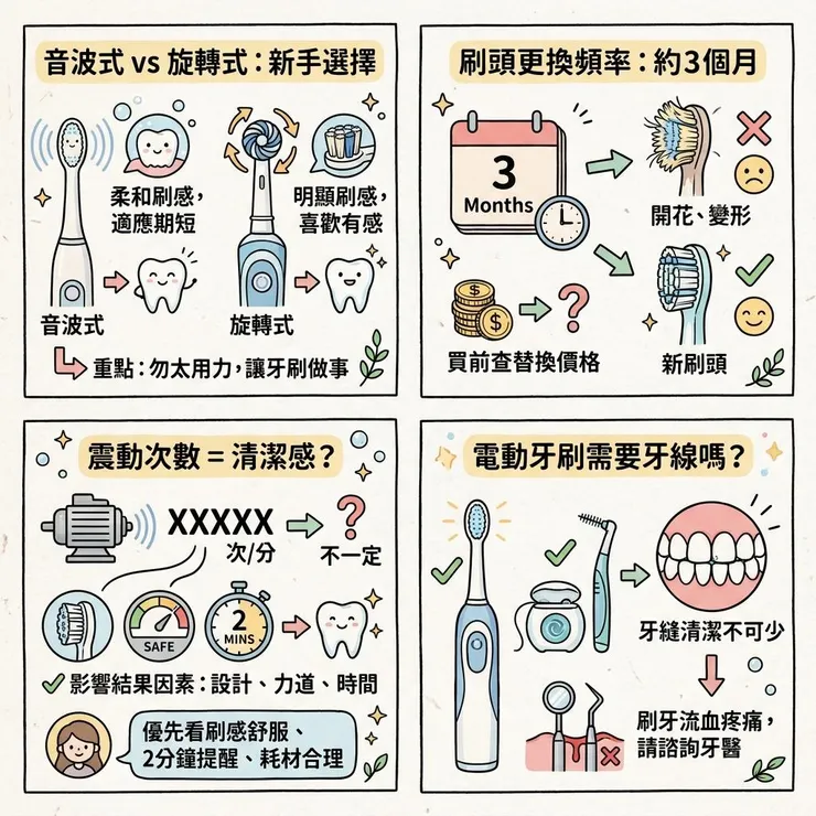 電動牙刷 FAQ：刷感、刷頭、牙線一次搞懂