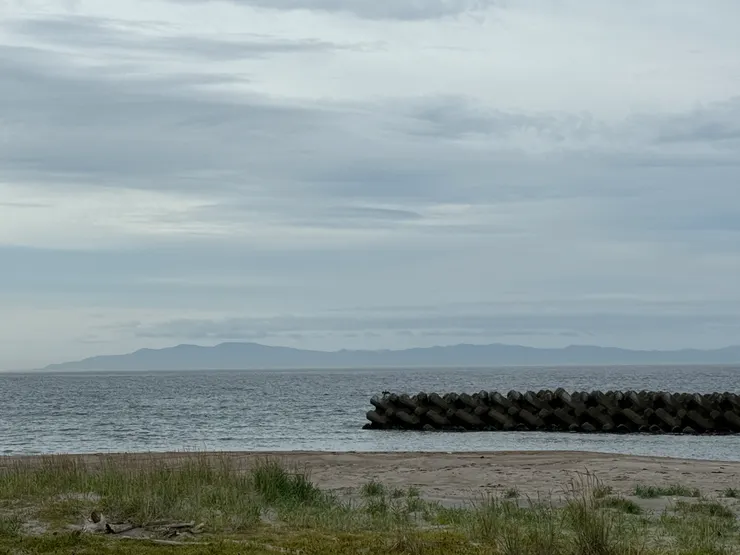 津輕海峽，遙望著青森縣