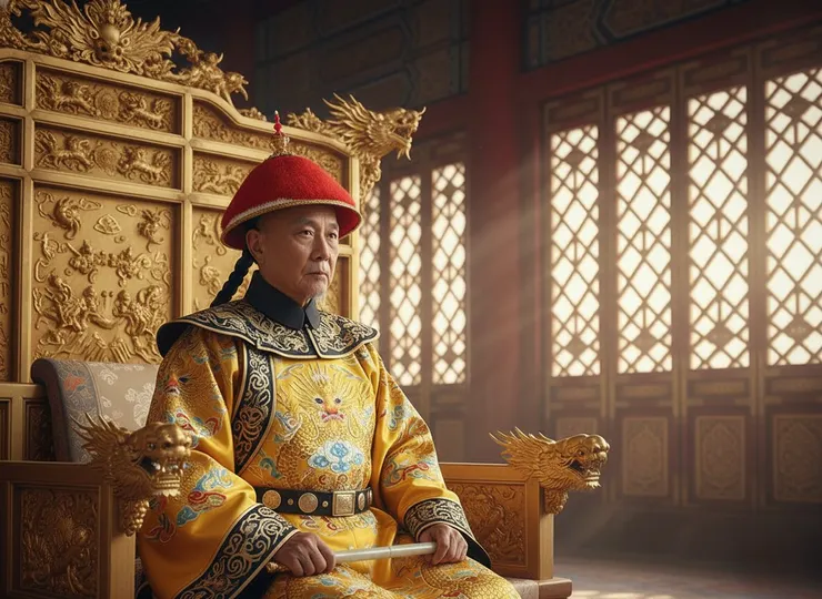 示意圖：晚年的康熙帝(來源：AI生成圖)