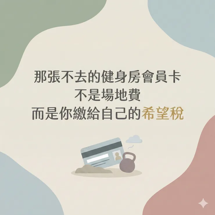 那張不去的健身房會員卡,不是場地費,而是你繳給自己的希望稅。
