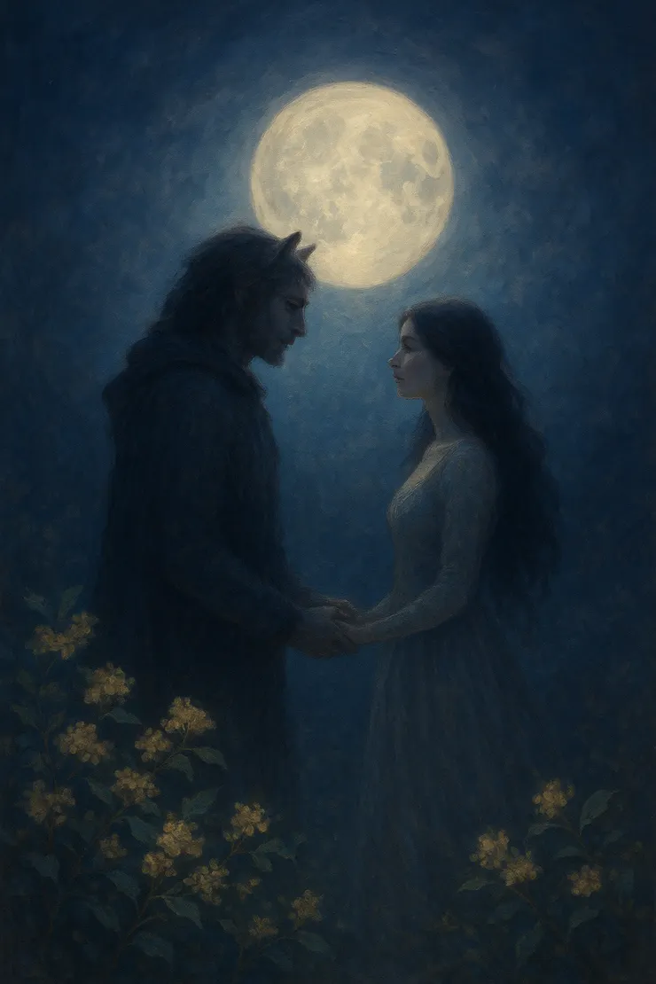 桂樹下重逢，強調愛與短暫相聚的情感。〈本示意圖由AI協助生成。〉