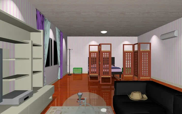 再裏面便是床。我以前一直有午睡的習慣，上班時也一樣，快點吃完午餐便睡。