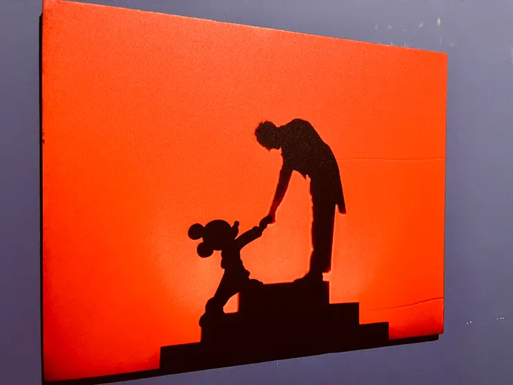 很有意境的一幅。讓人感覺到華特迪士尼與米奇這些人物之間的深刻連結。