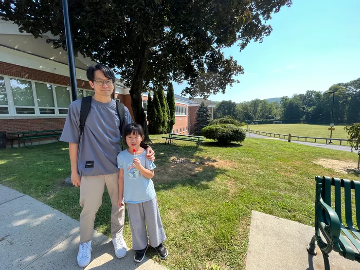 這天全家帶著既緊張又興奮的心情，還好學校的安排讓我們非常安心