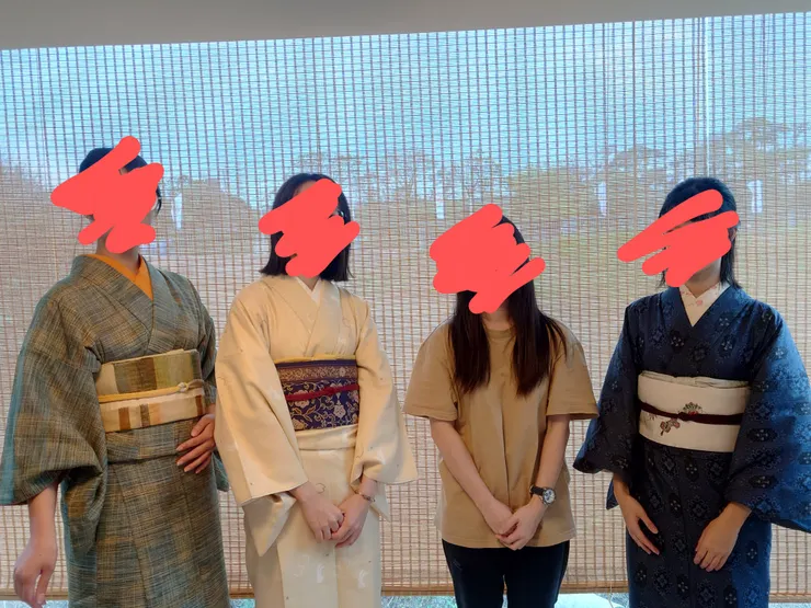 今天的成員。右起第二位是茶師小姐