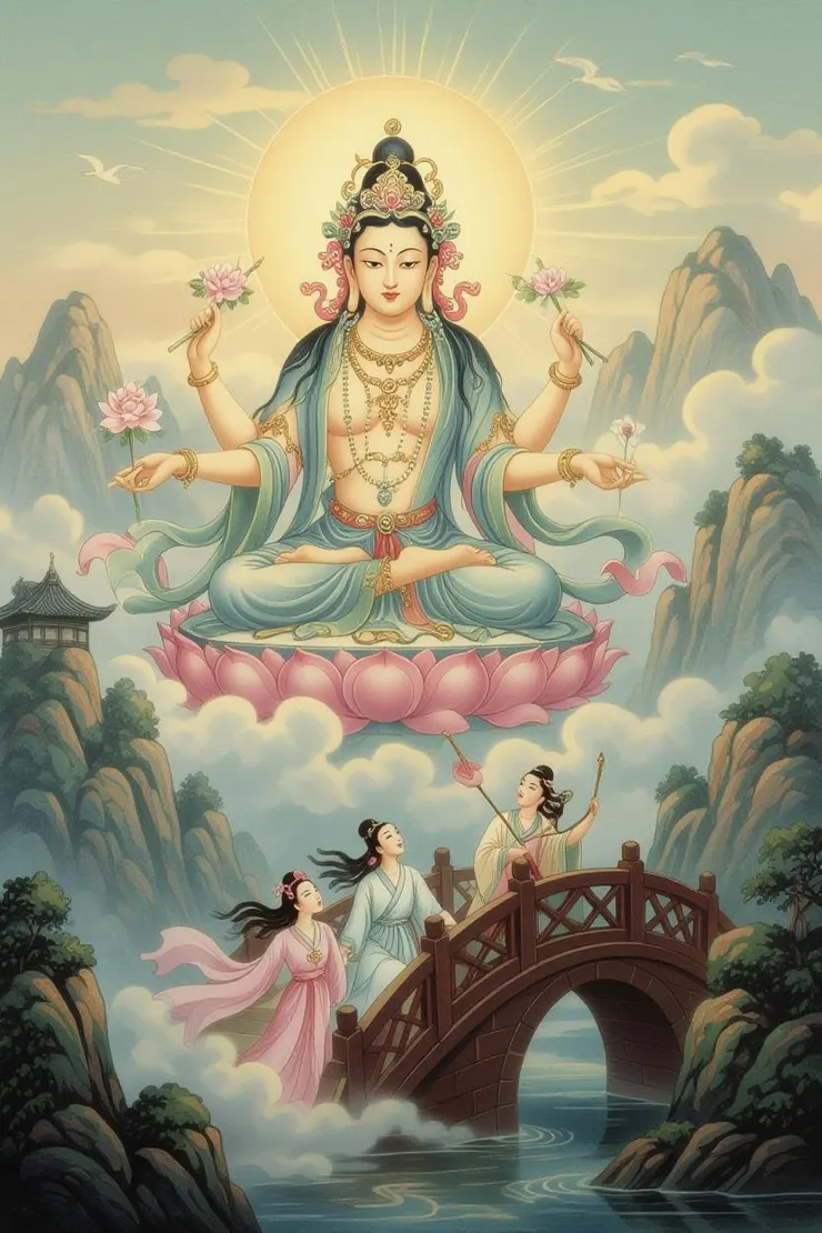 濟度餓鬼，轉生天上。