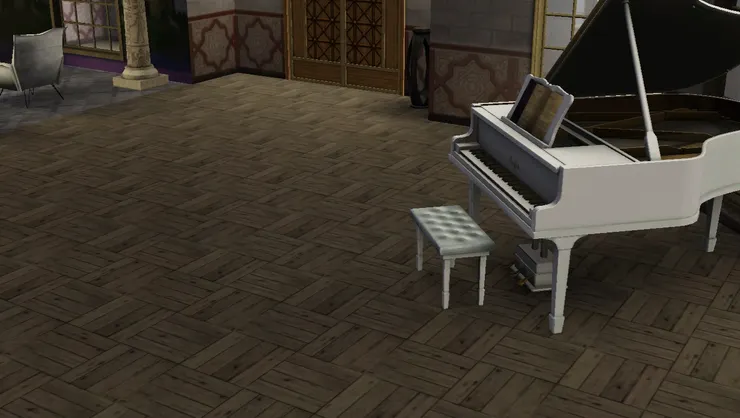 我特意放白色的鋼琴，很是突出。