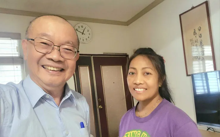 Ahwa離開台灣前合影