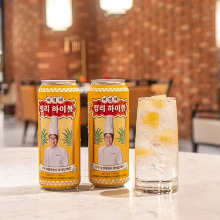 韓國真果實鳳梨high ball調酒。