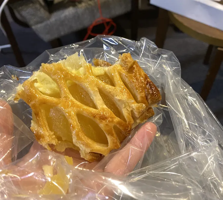 隔天當早餐 皮還是脆的 也超好吃！