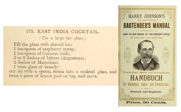 1882 Harry Johnson的《 New and Improved Bartender's Manual》