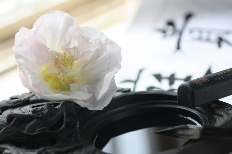 唐玄宗以芙蓉花汁調粉做御墨，稱為「龍香劑」。