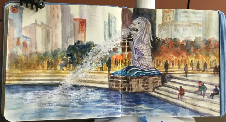 魚尾獅媽媽：「欸！我的頭有這麼大嗎？」😅