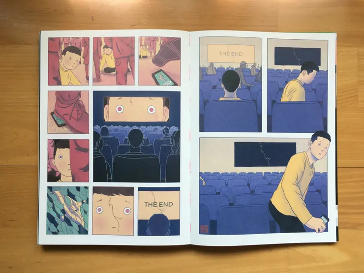 〈Tap to Restart〉是 Jason 與《Zigma》科幻圖像小說合作的漫畫作品，以打破頁面空間的開放式結局呈現。