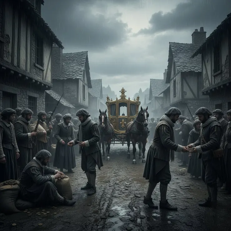 AI示意圖：路易十四頻繁發動戰爭使人民生活變得困苦不堪(來源：AI生成圖)