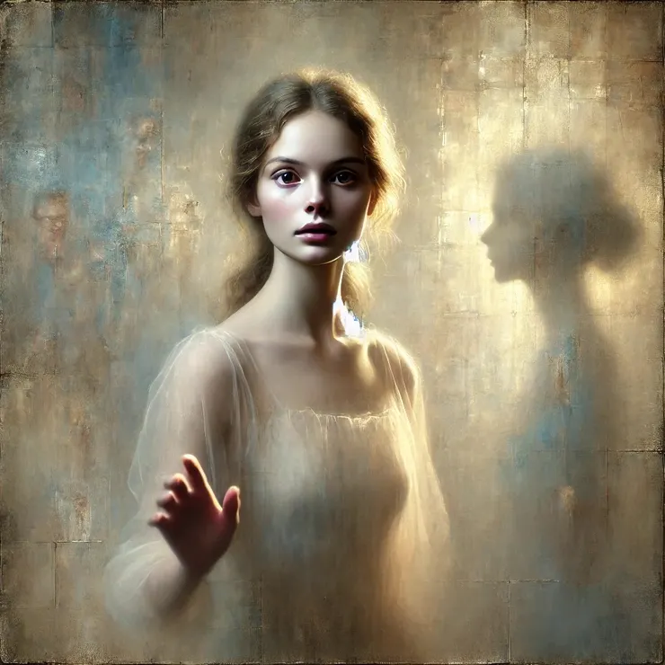 She senses traces of a smile that once brought warmth, eyes that held secrets too vast for words, and a quiet longing that perhaps never found its way to light.