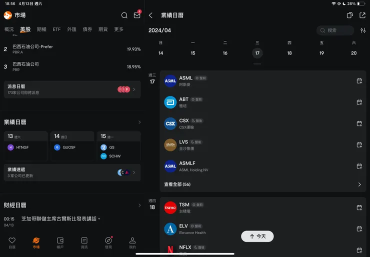 財報時間