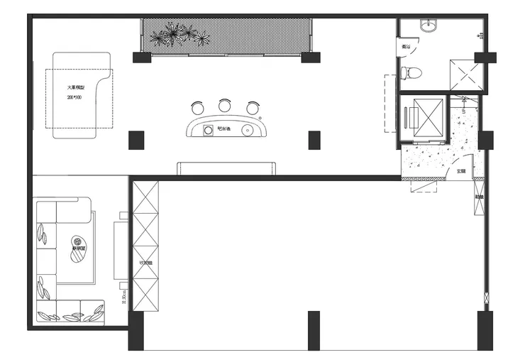B1平面配置圖/空白處為車庫