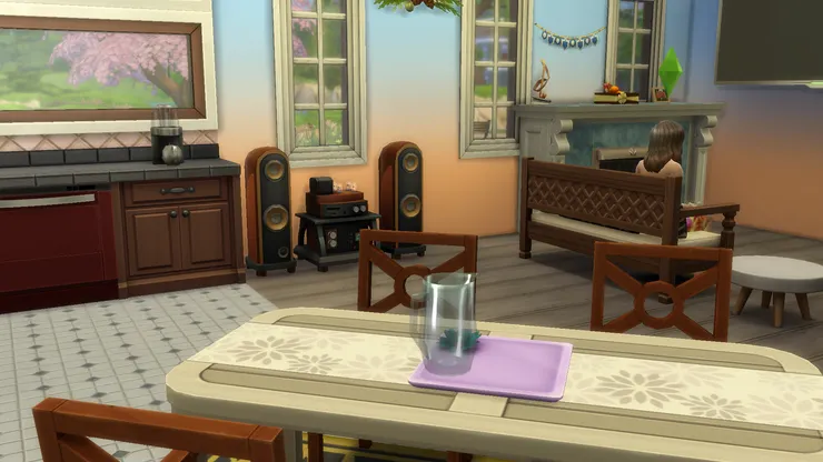 飯廳只是張簡單的餐桌。