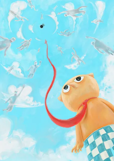 藍色的天空，好美