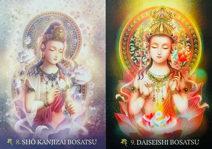 圖左：聖觀自在菩薩、圖右：大勢至菩薩