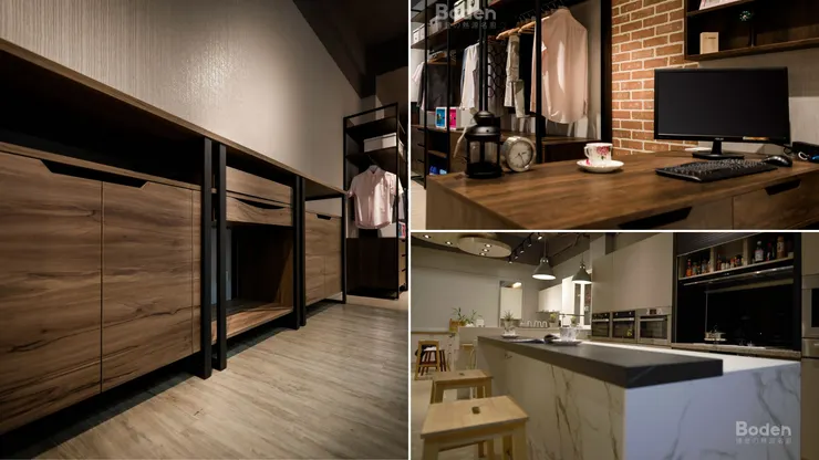 ▲工作區提供充足的空間來擺放電腦、印表機等工作設備，避免桌面凌亂。