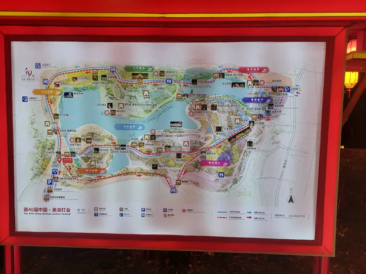白鷺洲公園燈會的導覽圖