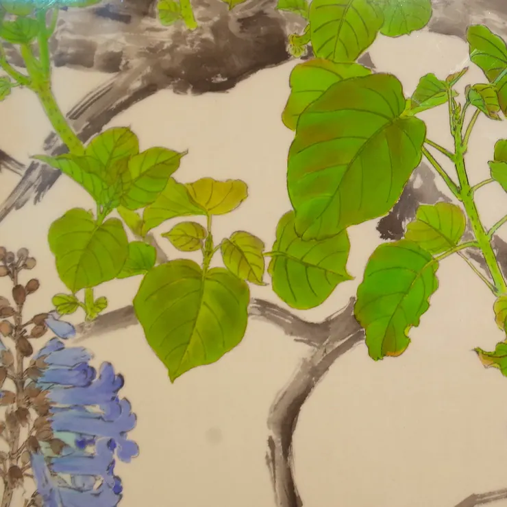  〈春律─向林玉山老師致敬／三月之晨〉局部－泡桐