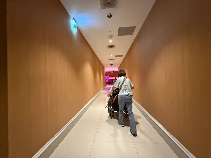 推著28歲兒子前來觀賞，你真不簡單！