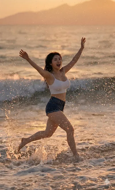 夕陽下的私密禁地：歐陽芷嫣的粉紅野性