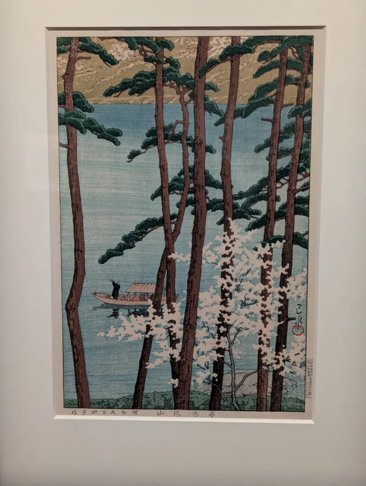 春之嵐山--川瀨巴水