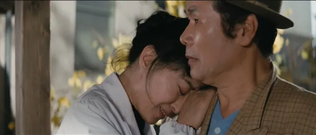 倚著阿寅肩頭感傷哭泣的真知子醫師