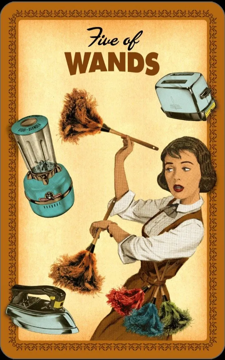 Five Of Wands｜The Housewives Tarot