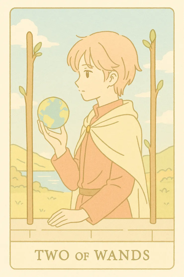 權杖2（Two of Wands）