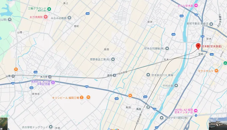 甘木駅map