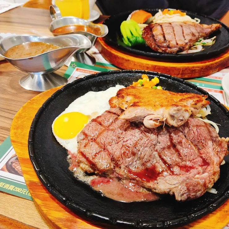 超值雙拼 – 香脆雞腿排+沙朗牛排