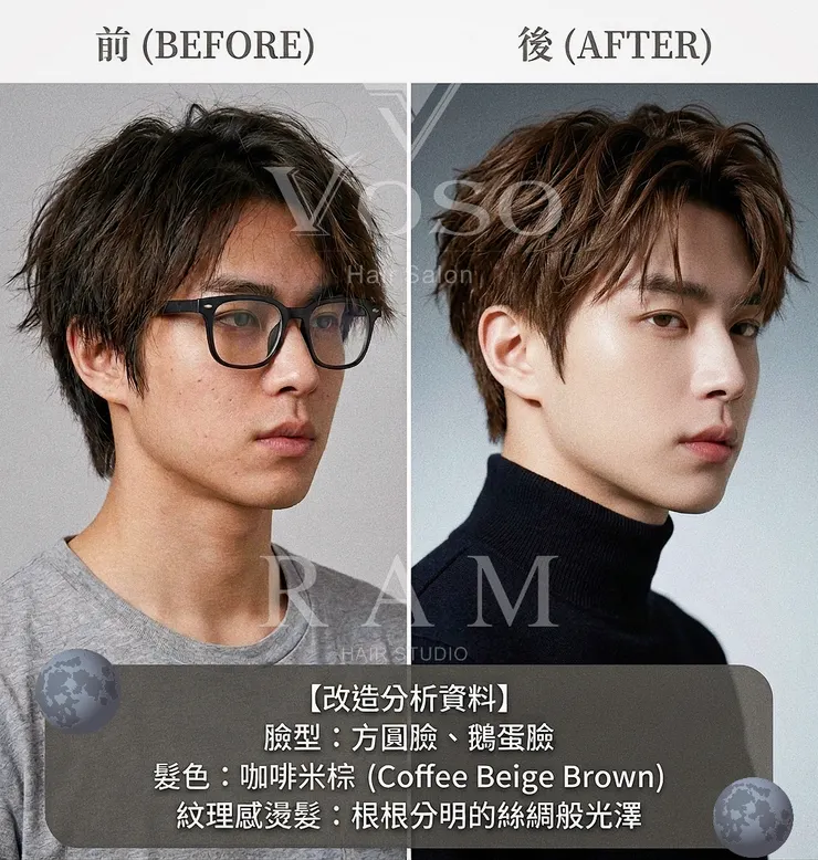 Mens-Short-Haircut-Down-Perm-Kaohsiung-VOSO-RAM-Precision-Styling