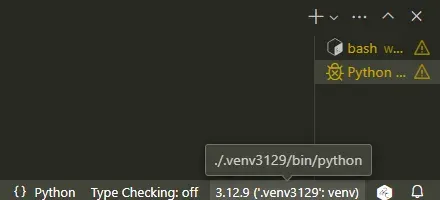 Location of selecting python interpreter 