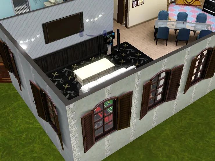 黑白為主的客廳很有氣派和品味。