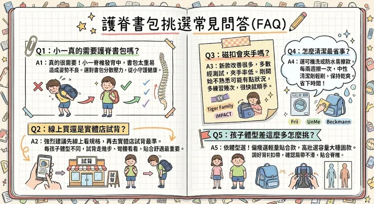 護脊書包挑選常見問答