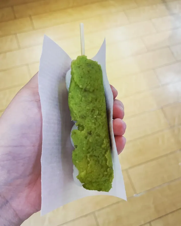 仙台城販賣的毛豆麻糬（圖源／作者提供）